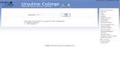 Desktop Screenshot of library.ursuline.edu